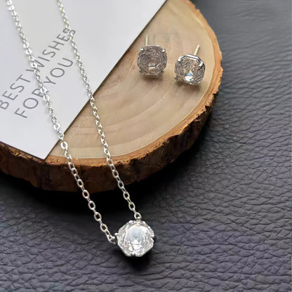 S925 Sterling Silver Zhao Lusi Same Style Baby Rose Cut Necklace