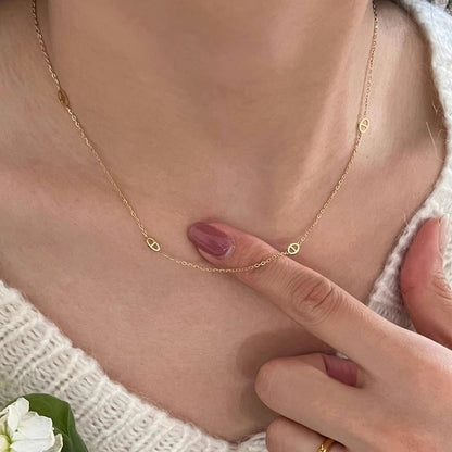 Minimalist Niche High-End Pig Nose Necklace