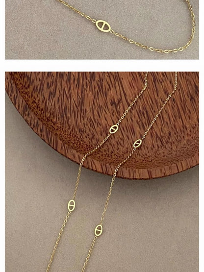 Minimalist Niche High-End Pig Nose Necklace