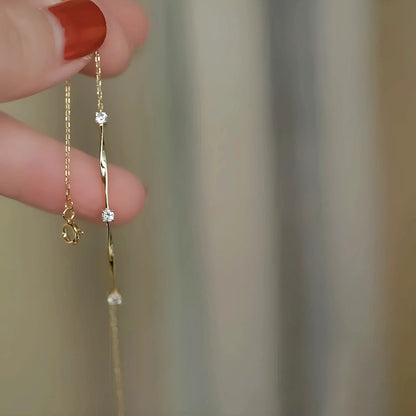 S925 Sterling Silver Plated 14K Gold Classic Mobius Bracelet