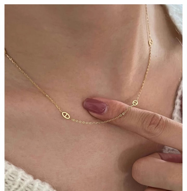 Minimalist Niche High-End Pig Nose Necklace