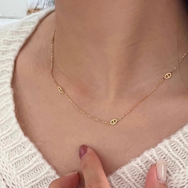 Minimalist Niche High-End Pig Nose Necklace