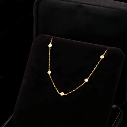 S925 Sterling Silver Plated 18K Gold Bubble Flash Diamond Bracelet