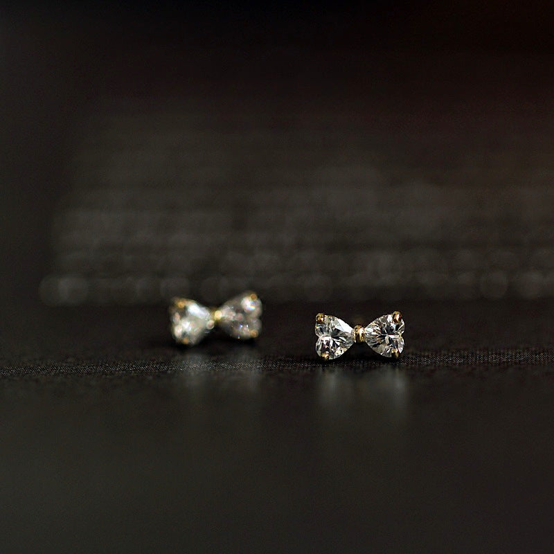 S925 Sterling Silver 14K Gold Plated  Mini Artistic Earrings