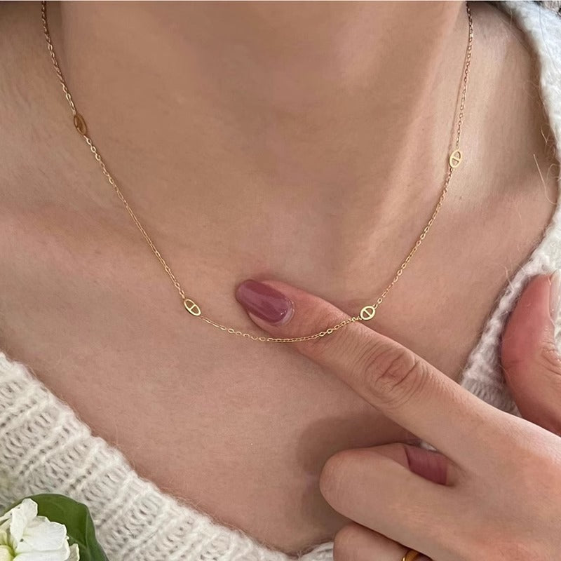 Minimalist Niche High-End Pig Nose Necklace