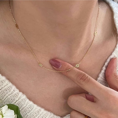 Minimalist Niche High-End Pig Nose Necklace