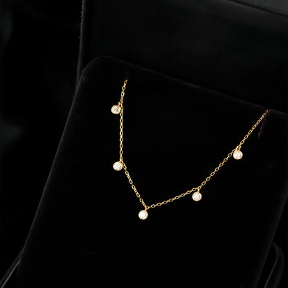 S925 Sterling Silver Plated 18K Gold Bubble Flash Diamond Bracelet