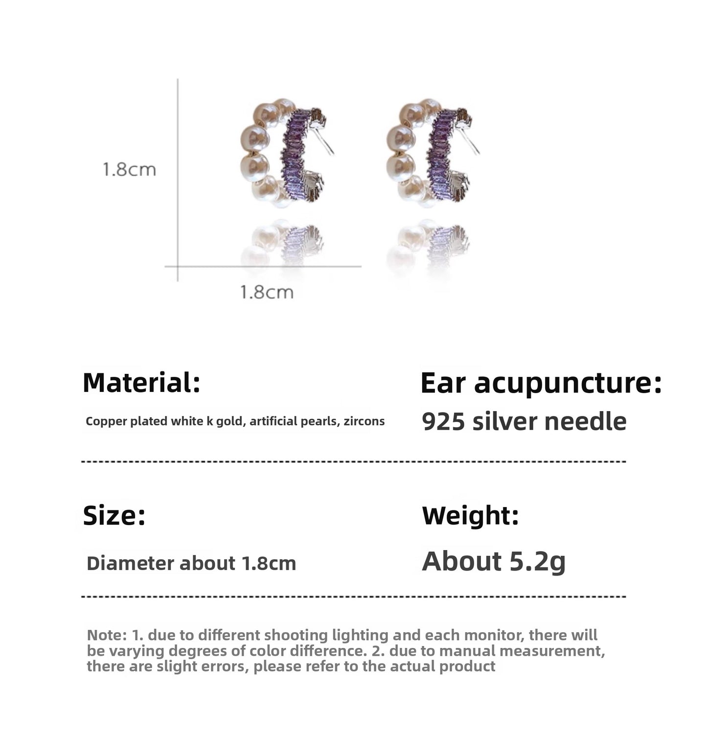 Unique Pearl Hoop Stud Earrings