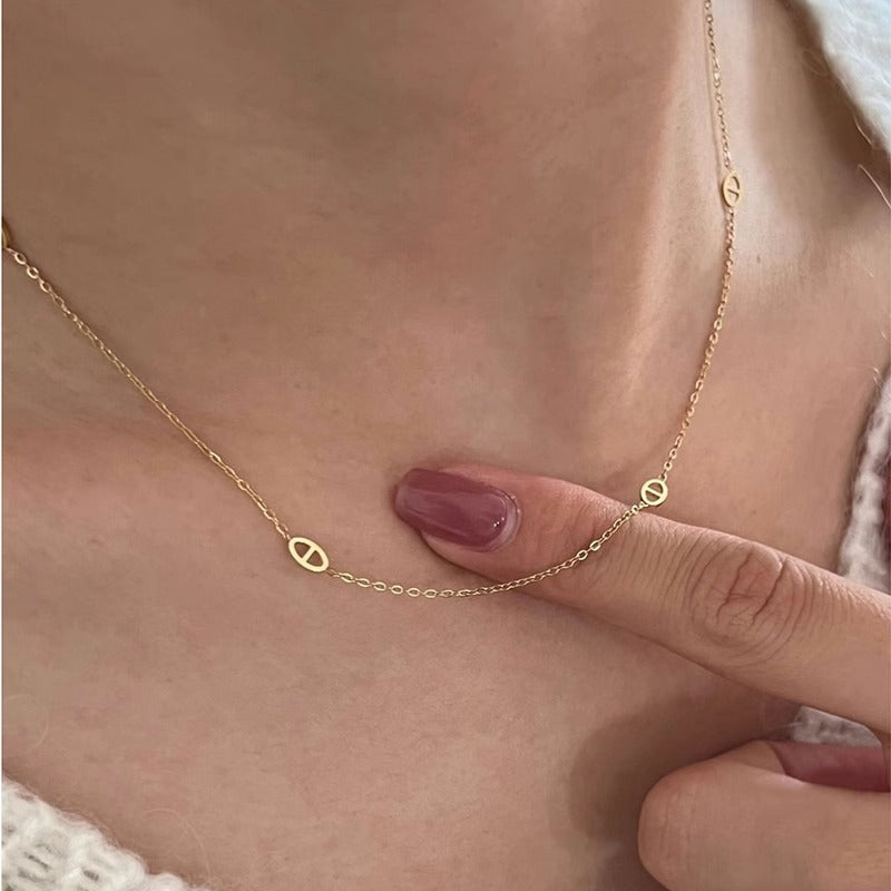 Minimalist Niche High-End Pig Nose Necklace