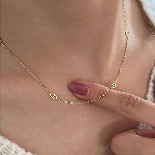 Minimalist Niche High-End Pig Nose Necklace