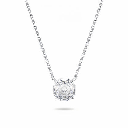 S925 Sterling Silver Zhao Lusi Same Style Baby Rose Cut Necklace