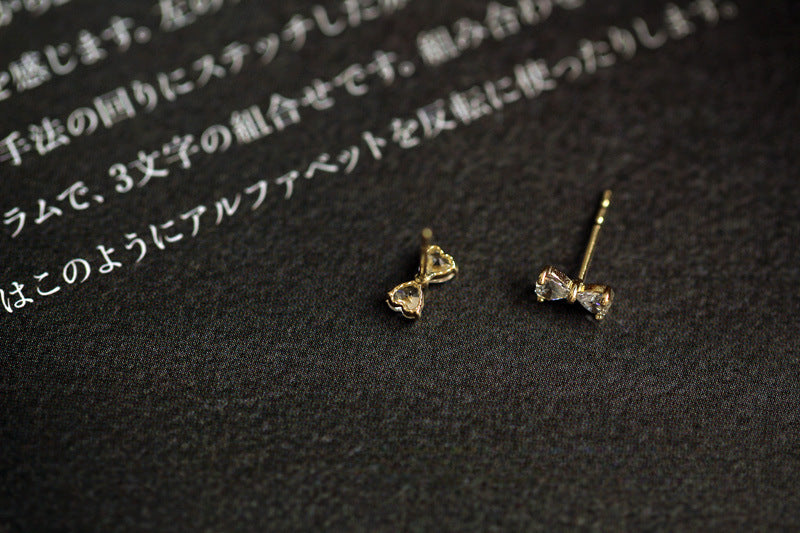 S925 Sterling Silver 14K Gold Plated  Mini Artistic Earrings