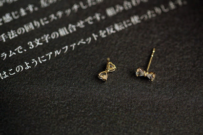 S925 Sterling Silver 14K Gold Plated  Mini Artistic Earrings